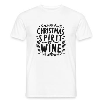 My Christmas Spirit is Wine - Men's T-Shirt - white - Front - AI Model Male 178 dark (178cm)
