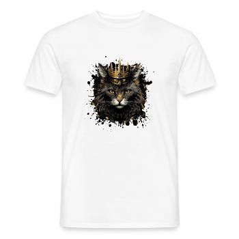 Couronne d’animal de chat - T-shirt homme - blanc - Devant - AI Model Male 178 dark (178cm)