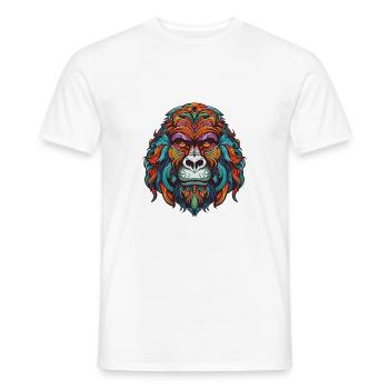 Gorilla Portrait - Men's T-Shirt - white - Front - AI Model Male 178 dark (178cm)
