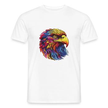 Portrait d’aigle - T-shirt homme - blanc - Devant - AI Model Male 178 dark (178cm)