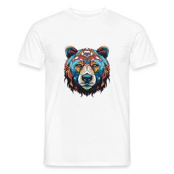 Polar Bear Portrait Polar Bear - Men's T-Shirt - white - Front - AI Model Male 178 dark (178cm)