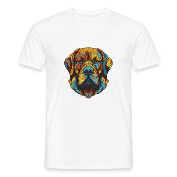 Mastiff Hund Portrait - Männer T-Shirt - Weiß - Vorne - AI Model Male 178 dark (178cm)