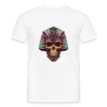 Crâne de pharaon - T-shirt homme - blanc - Devant - AI Model Male 178 dark (178cm)