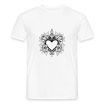 Coeur Symbole Amour - T-shirt homme - blanc - Devant - AI Model Male 178 dark (178cm)