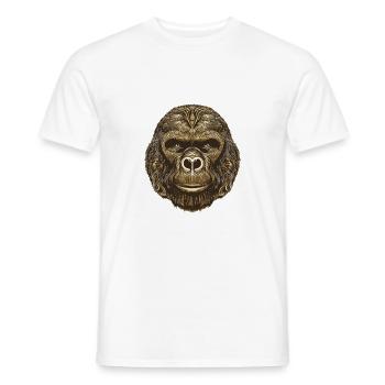 Gorilla Porträt - Männer T-Shirt - Weiß - Vorne - AI Model Male 178 dark (178cm)