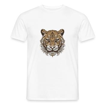Portrait de tigre - T-shirt homme - blanc - Devant - AI Model Male 178 dark (178cm)
