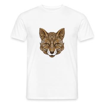 Portrait de renard - T-shirt homme - blanc - Devant - AI Model Male 178 dark (178cm)