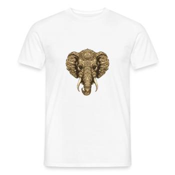 Elefant Porträt - Männer T-Shirt - Weiß - Vorne - AI Model Male 178 dark (178cm)