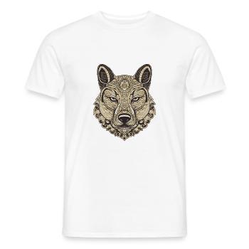 Portrait de chien husky - T-shirt homme - blanc - Devant - AI Model Male 178 dark (178cm)