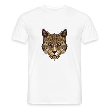 Cat Portrait - Men's T-Shirt - white - Front - AI Model Male 178 dark (178cm)