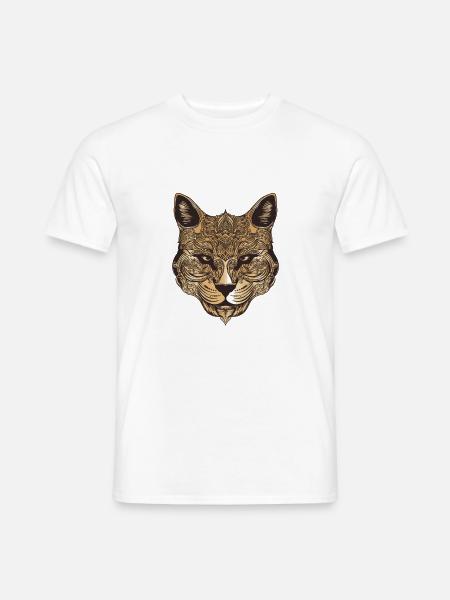 Katze Portrait - Männer T-Shirt - Weiß