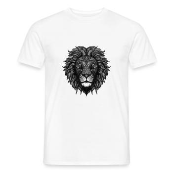 Lion Portrait - Men's T-Shirt - white - Front - AI Model Male 178 dark (178cm)