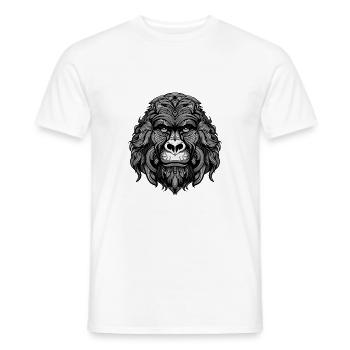 Gorilla Portrait - Men's T-Shirt - white - Front - AI Model Male 178 dark (178cm)