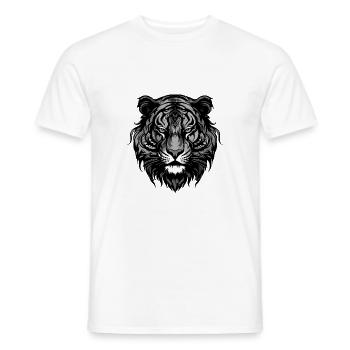 Portrait de tigre - T-shirt homme - blanc - Devant - AI Model Male 178 dark (178cm)