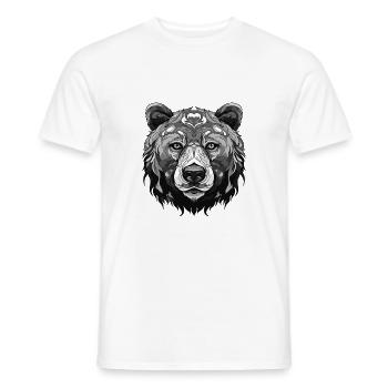Polar Bear Portrait Polar Bear - Men's T-Shirt - white - Front - AI Model Male 178 dark (178cm)