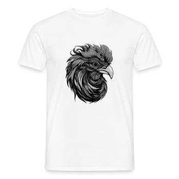 Portrait de coq - T-shirt homme - blanc - Devant - AI Model Male 178 dark (178cm)