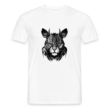 Cat Portrait Head - Men's T-Shirt - white - Front - AI Model Male 178 dark (178cm)