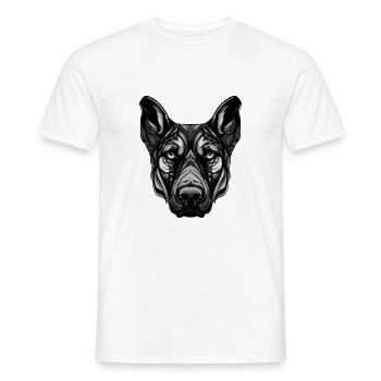 Doberman Dog Portrait - Men's T-Shirt - white - Front - AI Model Male 178 dark (178cm)