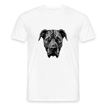 Portrait de chien dogue allemand - T-shirt homme - blanc - Devant - AI Model Male 178 dark (178cm)