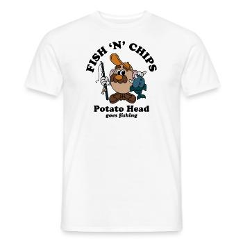 Mr. Potato Head Fish "N" Chips - Men's T-Shirt - white - Front - AI Model Male 178 dark (178cm)