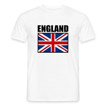 England - Men's T-Shirt - white - Front - AI Model Male 178 dark (178cm)