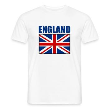 England - Men's T-Shirt - white - Front - AI Model Male 178 dark (178cm)