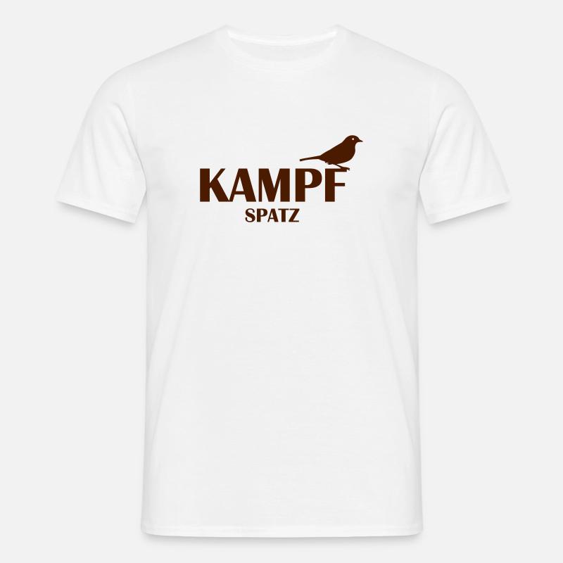 Kampf Spatz (md) - Männer T-Shirt - Weiß