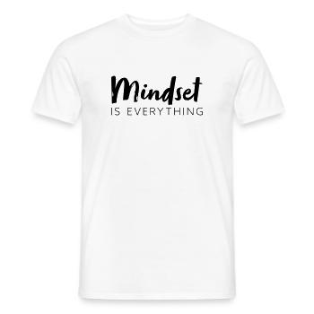 Mindset is everything - Men's T-Shirt - white - Front - AI Model Male 178 dark (178cm)