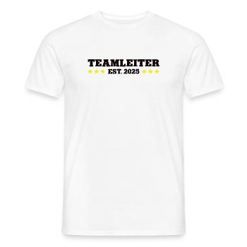 Teamleiter 2025 Gruppenleiter Teamleitung Leiter - Männer T-Shirt - Weiß - Vorne - AI Model Male 178 dark (178cm)