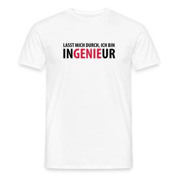 Lasst mich durch, ich bin Ingenieur - T-shirt homme - blanc - Devant - AI Model Male 178 dark (178cm)