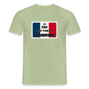 Der 35H ist für die Drüsen - Männer T-Shirt - Sage - Vorne - AI Model Male 178 light (178cm)