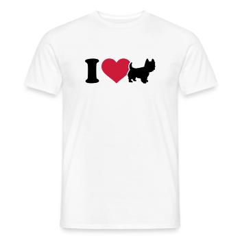 I love Westie - Men's T-Shirt - white - Front - AI Model Male 178 dark (178cm)