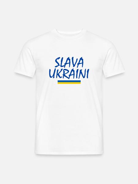 Slava ukraini - Men's T-Shirt - white