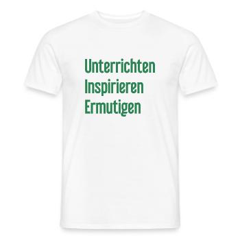 Teaching Inspiring Encouraging - Men's T-Shirt - white - Front - AI Model Male 178 dark (178cm)