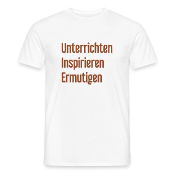 Teaching Inspiring Encouraging - Men's T-Shirt - white - Front - AI Model Male 178 dark (178cm)