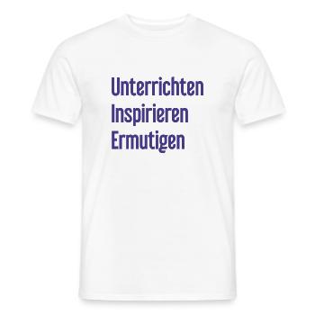 Teaching Inspiring Encouraging - Men's T-Shirt - white - Front - AI Model Male 178 dark (178cm)