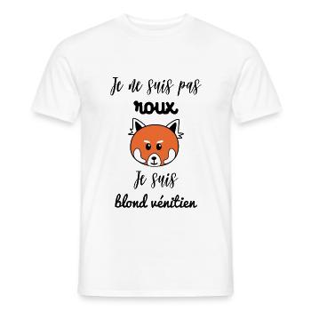 Je ne suis pas roux blond vénitien T-shirt roux - T-shirt homme - blanc - Devant - AI Model Male 178 dark (178cm)