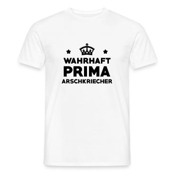 Arschkriecher Arschkriecherin Heuchler Heuchlerin - Männer T-Shirt - Weiß - Vorne - AI Model Male 178 dark (178cm)