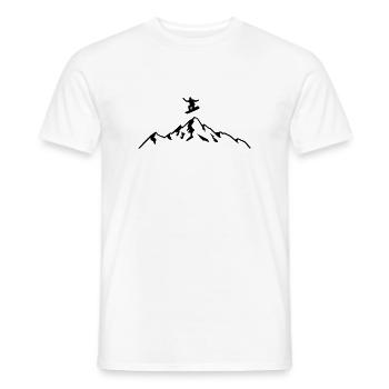 Snowboard, Halfpipe, Wintersport, Skiurlaub - Männer T-Shirt - Weiß - Vorne - AI Model Male 178 dark (178cm)