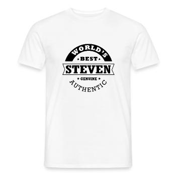 Steven das beste Geschenk der Welt Vorname Steven - Männer T-Shirt - Weiß - Vorne - AI Model Male 178 dark (178cm)