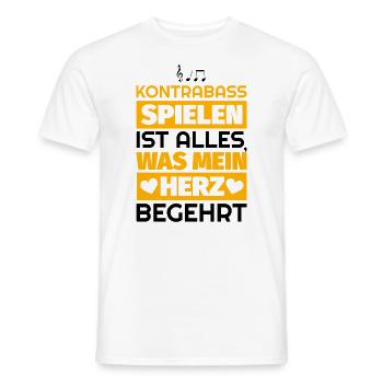 Kontrabass Geschenke - Männer T-Shirt - Weiß - Vorne - AI Model Male 178 dark (178cm)