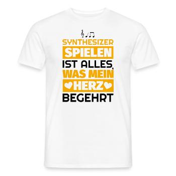 Synthesizer Geschenke - Männer T-Shirt - Weiß - Vorne - AI Model Male 178 dark (178cm)