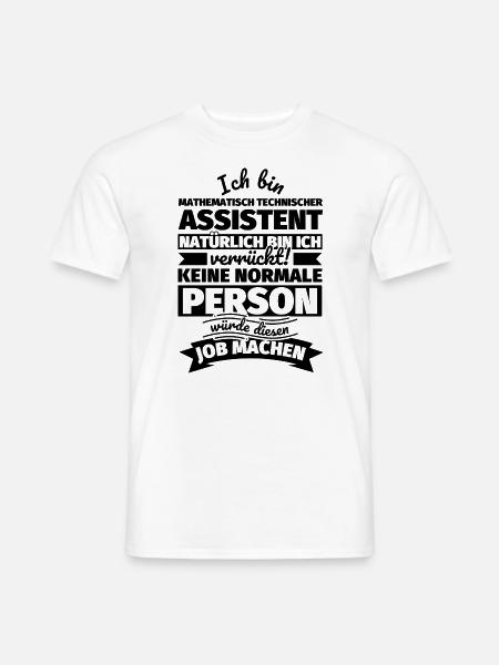 Mathematisch technischer Assistent Geschenke - Männer T-Shirt - Weiß