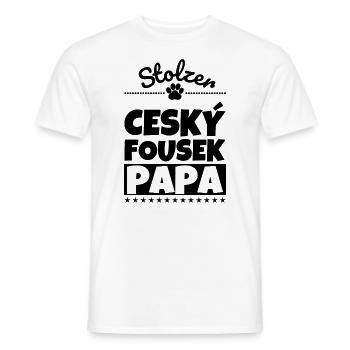 Ceský Fousek lustig Herrchen Hund - Männer T-Shirt - Weiß - Vorne - AI Model Male 178 dark (178cm)