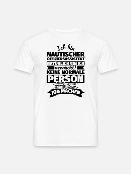 Nautischer Offiziersassistent Geschenke - Männer T-Shirt - Weiß