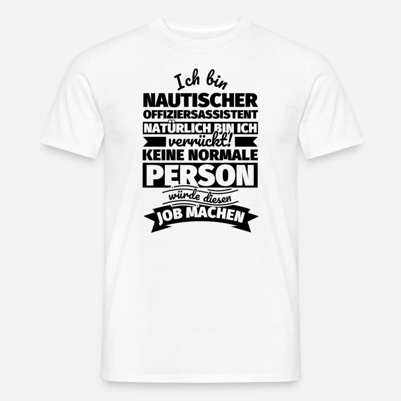 Nautischer Offiziersassistent Geschenke - Männer T-Shirt - Weiß