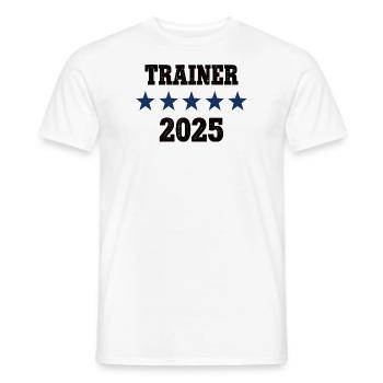 2025 Trainer Beruf Training Arbeit Sport Fußball - Männer T-Shirt - Weiß - Vorne - AI Model Male 178 dark (178cm)