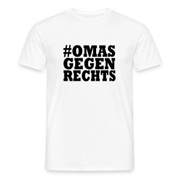 Omas gegen rechts - Männer T-Shirt - Weiß - Vorne - AI Model Male 178 dark (178cm)