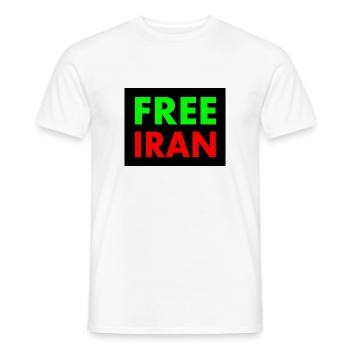 Free iran - Männer T-Shirt - Weiß - Vorne - AI Model Male 178 dark (178cm)