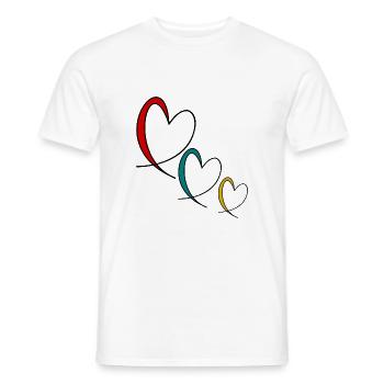 PAPA. FÊTE DES PÈRES. BONNE FÊTE PAPA. BONNE FÊTE - T-shirt homme - blanc - Devant - AI Model Male 178 dark (178cm)
